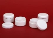 Akrilna bela kutijica sa duplim dnom i međupoklopcem 30mL - 12 kom