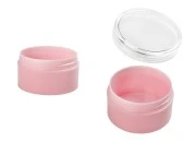 Akrilna roze kutijica 50mL, sa providnim zatvaračem - 12 kom