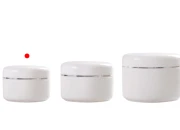 Plastična bela kutijica 30mL sa srebrnom linijom i zaptivkom na zatvaraču - 12 kom-grupa_slika