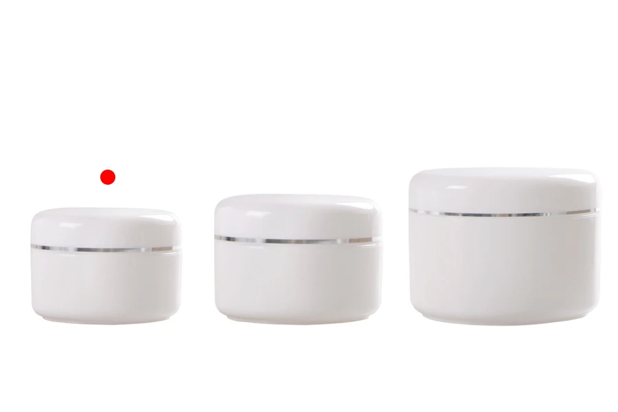 Plastična bela kutijica 30mL sa srebrnom linijom i zaptivkom na zatvaraču - 12 kom-grupa_slika