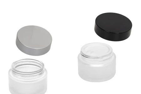 Teglica od peskiranog stakla 50mL sa zaptivkom na zatvaraču i međupoklopcem-2