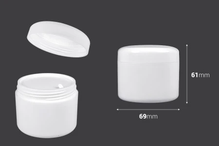 Plastična bela kutijica 100mL sa duplim dnom i plastičnim međupoklopcem - 12 kom-5