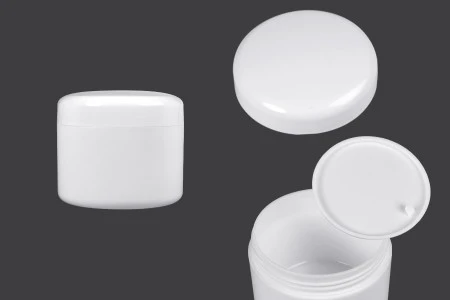 Plastična bela kutijica 100mL sa duplim dnom i plastičnim međupoklopcem - 12 kom-1