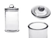 Staklena okrugla tegla 700mL, sa staklenim poklopcem i hermetičkim zatvaranjem-slika_proizvoda