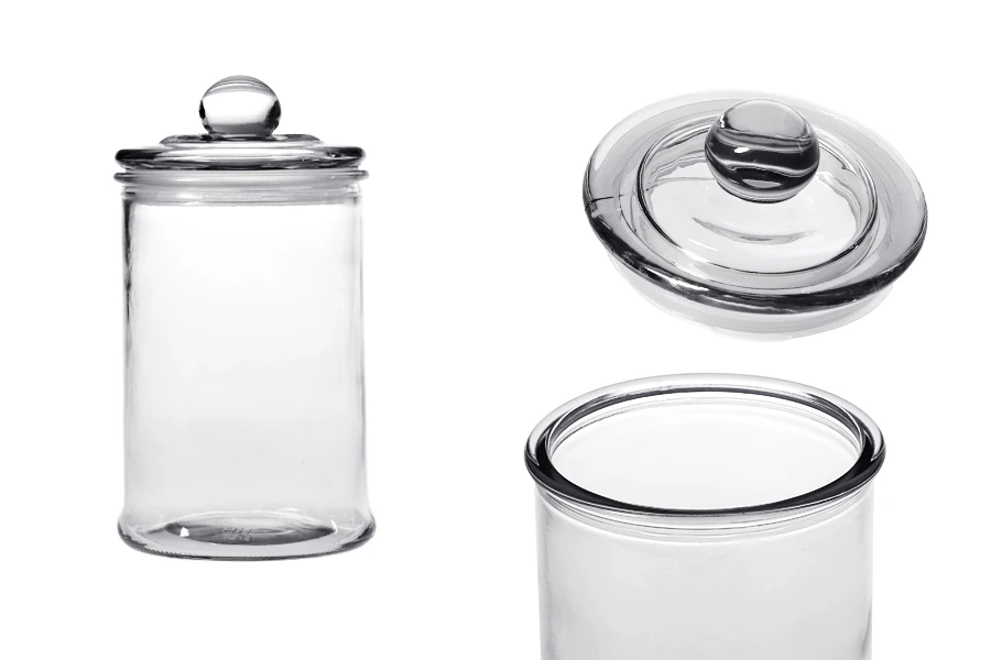 Staklena okrugla tegla 700mL, sa staklenim poklopcem i hermetičkim zatvaranjem-slika_proizvoda