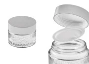 Staklena teglica za kremu 50mL, sa aluminijumskim zatvaračem sa zaptivkom i međupoklopcem Staklena teglica za kremu 50mL, sa aluminijumskim zatvaračem sa zaptivkom i međupoklopcem