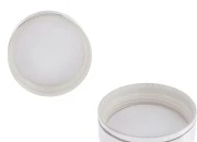 Staklena okrugla teglica za kreme 30mL sa srebrnim aluminijumskim zatvaračem sa zaptivkom i plastičnim međupoklopcem