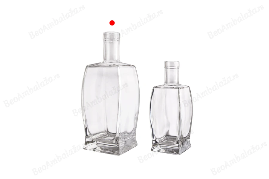 Lepa staklena četvrtasta flaša 500mL, F19-grupa_slika