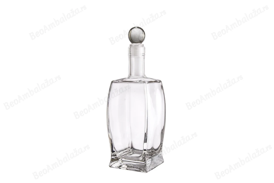 Lepa staklena četvrtasta flaša 500mL, F19-grupa_slika