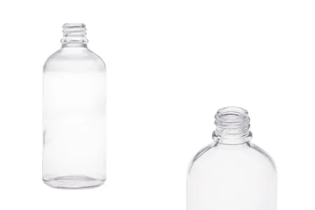 Providna staklena bočica za etarska ulja 100mL, sa grlom PP18 - bez zatvarača-1