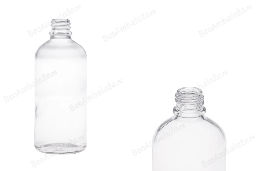 Providna staklena bočica za etarska ulja 100mL, sa grlom PP18 - bez zatvarača-slika_proizvoda