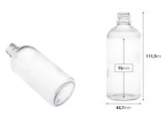 Providna staklena bočica za etarska ulja 100mL, sa grlom PP18 - bez zatvarača