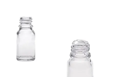 Staklena bočica 10mL za etarska ulja, providna, sa grlom PP18-1