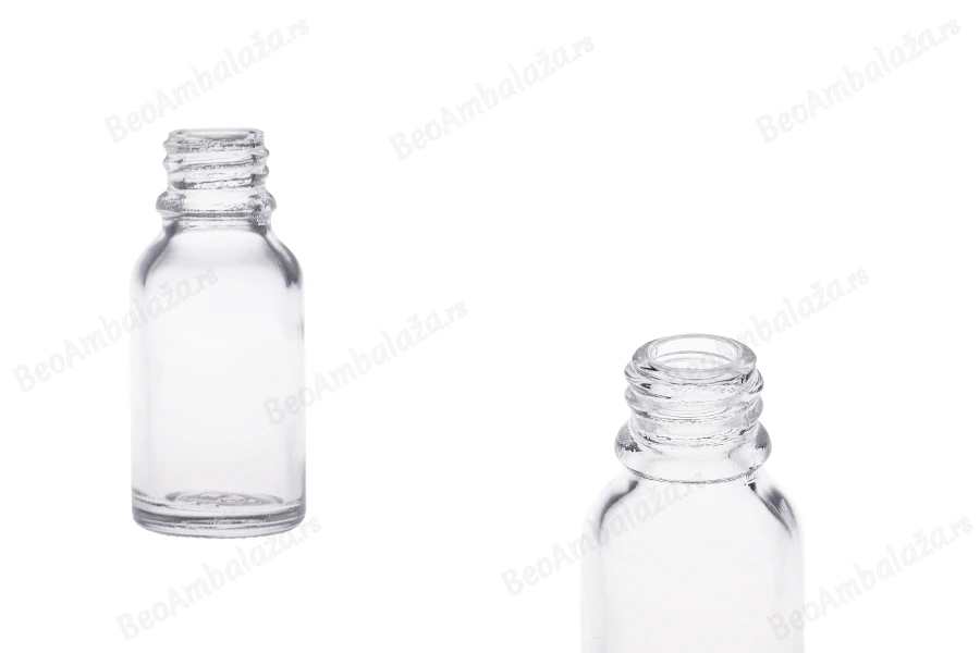 Providna staklena bočica za etarska ulja 15mL, sa grlom PP18 - bez zatvarača-slika_proizvoda