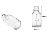 Providna staklena bočica za etarska ulja 15mL, sa grlom PP18 - bez zatvarača-dimenzije_slike