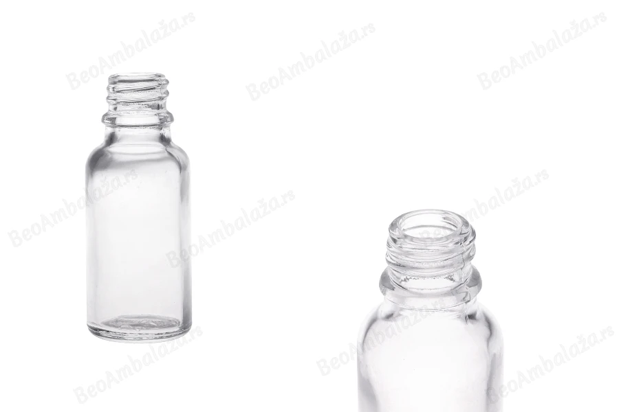 Providna staklena bočica za etarska ulja 20mL, sa grlom PP18 - bez zatvarača-slika_proizvoda