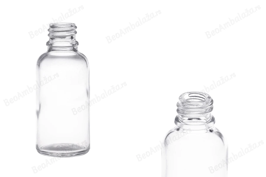 Providna staklena bočica za etarska ulja 30mL, sa grlom PP18 - bez zatvarača-slika_proizvoda