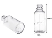 Providna staklena bočica za etarska ulja 30mL, sa grlom PP18 - bez zatvarača