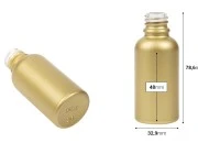 Staklena MAT zlatna bočica za etarska ulja 30mL, sa grlom PP18 Staklena MAT zlatna bočica za etarska ulja 30mL, sa grlom PP18