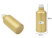 Staklena MAT zlatna bočica za etarska ulja 50mL, sa grlom PP18 Staklena MAT zlatna bočica za etarska ulja 50mL, sa grlom PP18-dimenzije_slike