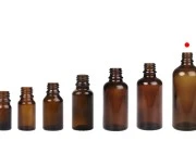 Braon staklena bočica za etarska ulja 100mL, sa grlom PP18 - bez zatvarača Braon staklena bočica za etarska ulja 100mL, sa grlom PP18 - bez zatvarača