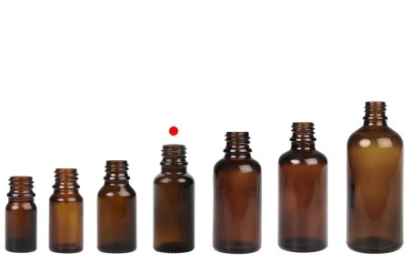 Staklena bočica 20mL za etarska ulja u braon boji, sa grlom PP18-6