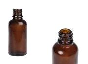 Braon staklena bočica za etarska ulja 30mL, sa grlom PP18 - bez zatvarača Braon staklena bočica za etarska ulja 30mL, sa grlom PP18 - bez zatvarača