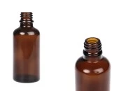 Braon staklena bočica za etarska ulja 50mL, sa grlom PP18 - bez zatvarača-slika_proizvoda