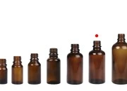 Braon staklena bočica za etarska ulja 50mL, sa grlom PP18 - bez zatvarača-grupa_slika