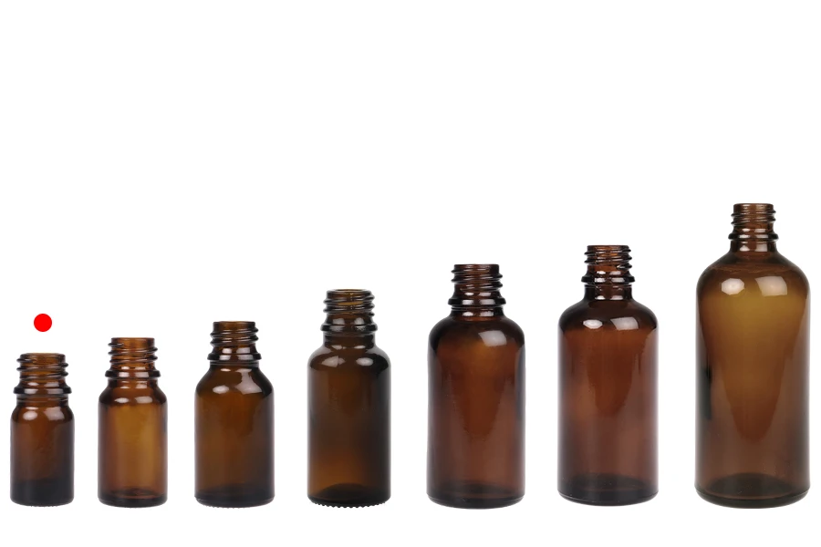 Staklena bočica 5mL za etarska ulja u braon boji, sa grlom PP18 Staklena bočica 5mL za etarska ulja u braon boji, sa grlom PP18-grupa_slika