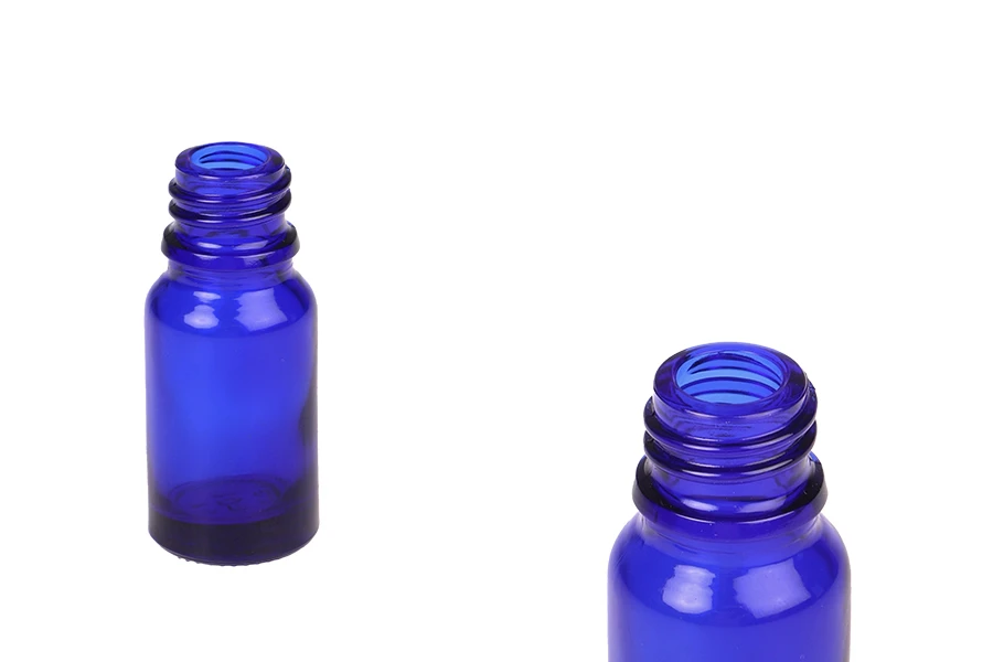 Plava staklena bočica za etarska ulja 10mL, sa grlom PP18 - bez zatvarača Plava staklena bočica za etarska ulja 10mL, sa grlom PP18 - bez zatvarača-slika_proizvoda