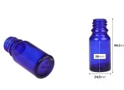 Plava staklena bočica za etarska ulja 10mL, sa grlom PP18 - bez zatvarača Plava staklena bočica za etarska ulja 10mL, sa grlom PP18 - bez zatvarača-dimenzije_slike