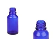 Plava staklena bočica za etarska ulja 15mL, sa grlom PP18 - bez zatvarača-slika_proizvoda