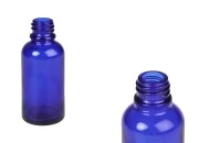 Plava staklena bočica za etarska ulja 30mL, sa grlom PP18 - bez zatvarača-slika_proizvoda
