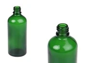 Zelena staklena bočica za etarska ulja 100mL, sa grlom PP18 Zelena staklena bočica za etarska ulja 100mL, sa grlom PP18