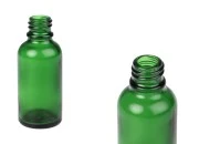 Zelena staklena bočica za etarska ulja 30mL, sa grlom PP18 - bez zatvarača-slika_proizvoda