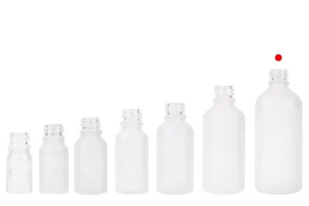 Providna staklena bočica od peskiranog stakla za etarska ulja 100mL, sa grlom PP18 - bez zatvarača-6