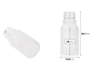 Providna staklena bočica od peskiranog stakla za etarska ulja 10mL, sa grlom PP18 - bez zatvarača Providna staklena bočica od peskiranog stakla za etarska ulja 10mL, sa grlom PP18 - bez zatvarača-dimenzije_slike