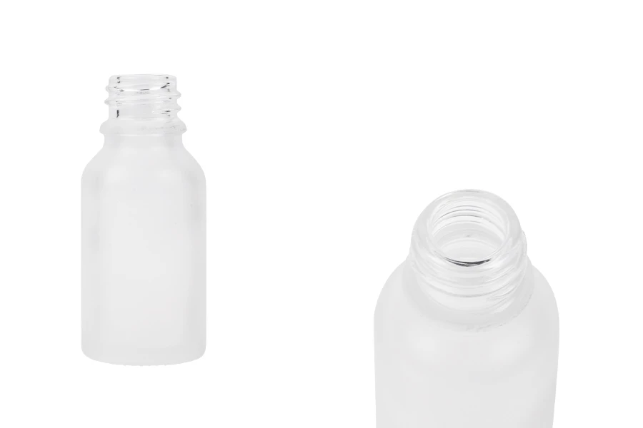 Providna staklena bočica od peskiranog stakla za etarska ulja 15mL, sa grlom PP18 - bez zatvarača-slika_proizvoda
