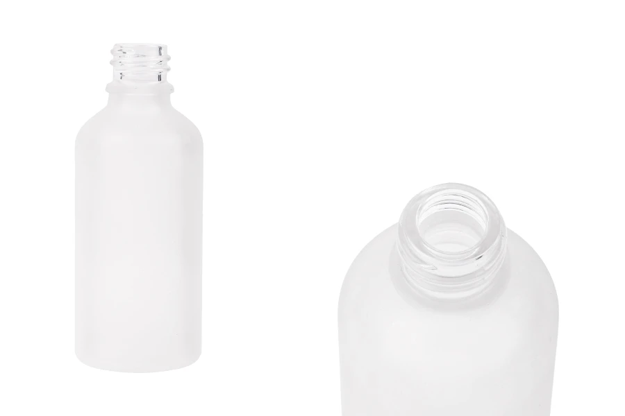 Providna staklena bočica od peskiranog stakla za etarska ulja 50mL, sa grlom PP18 - bez zatvarača-slika_proizvoda