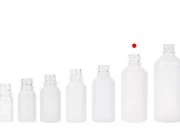 Providna staklena bočica od peskiranog stakla za etarska ulja 50mL, sa grlom PP18 - bez zatvarača-grupa_slika