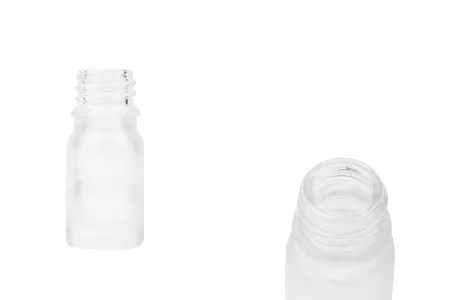 Providna staklena bočica od peskiranog stakla za etarska ulja 5mL, sa grlom PP18 - bez zatvarača-1
