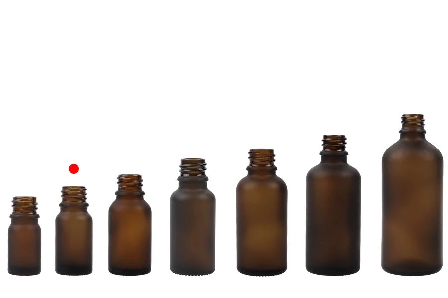 Braon staklena bočica od peskiranog stakla za etarska ulja 10mL, sa grlom PP18 - bez zatvarača Braon staklena bočica od peskiranog stakla za etarska ulja 10mL, sa grlom PP18 - bez zatvarača-grupa_slika