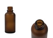 Braon staklena bočica od peskiranog stakla za etarska ulja 30mL, sa grlom PP18 - bez zatvarača-slika_proizvoda