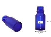 Plava staklena bočica od peskiranog stakla za etarska ulja 10mL, sa grlom PP18 - bez zatvarača Plava staklena bočica od peskiranog stakla za etarska ulja 10mL, sa grlom PP18 - bez zatvarača-dimenzije_slike