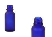 Plava staklena bočica od peskiranog stakla za etarska ulja 20mL, sa grlom PP18 - bez zatvarača-slika_proizvoda
