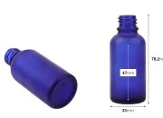 Plava staklena bočica od peskiranog stakla za etarska ulja 30mL, sa grlom PP18 - bez zatvarača Plava staklena bočica od peskiranog stakla za etarska ulja 30mL, sa grlom PP18 - bez zatvarača-dimenzije_slike
