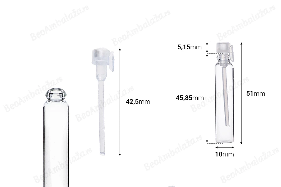 Staklena bočica, tester za parfeme 2mL-dimenzije_slike