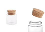 Staklena flašica sa plutanim čepom za poklončiće 50mL, 47x50 mm - 12 kom Staklena flašica sa plutanim čepom za poklončiće 50mL, 47x50 mm - 12 kom