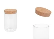 Tegla za sveće bez navoja sa plutanim čepom 200mL Tegla za sveće bez navoja sa plutanim čepom 200mL